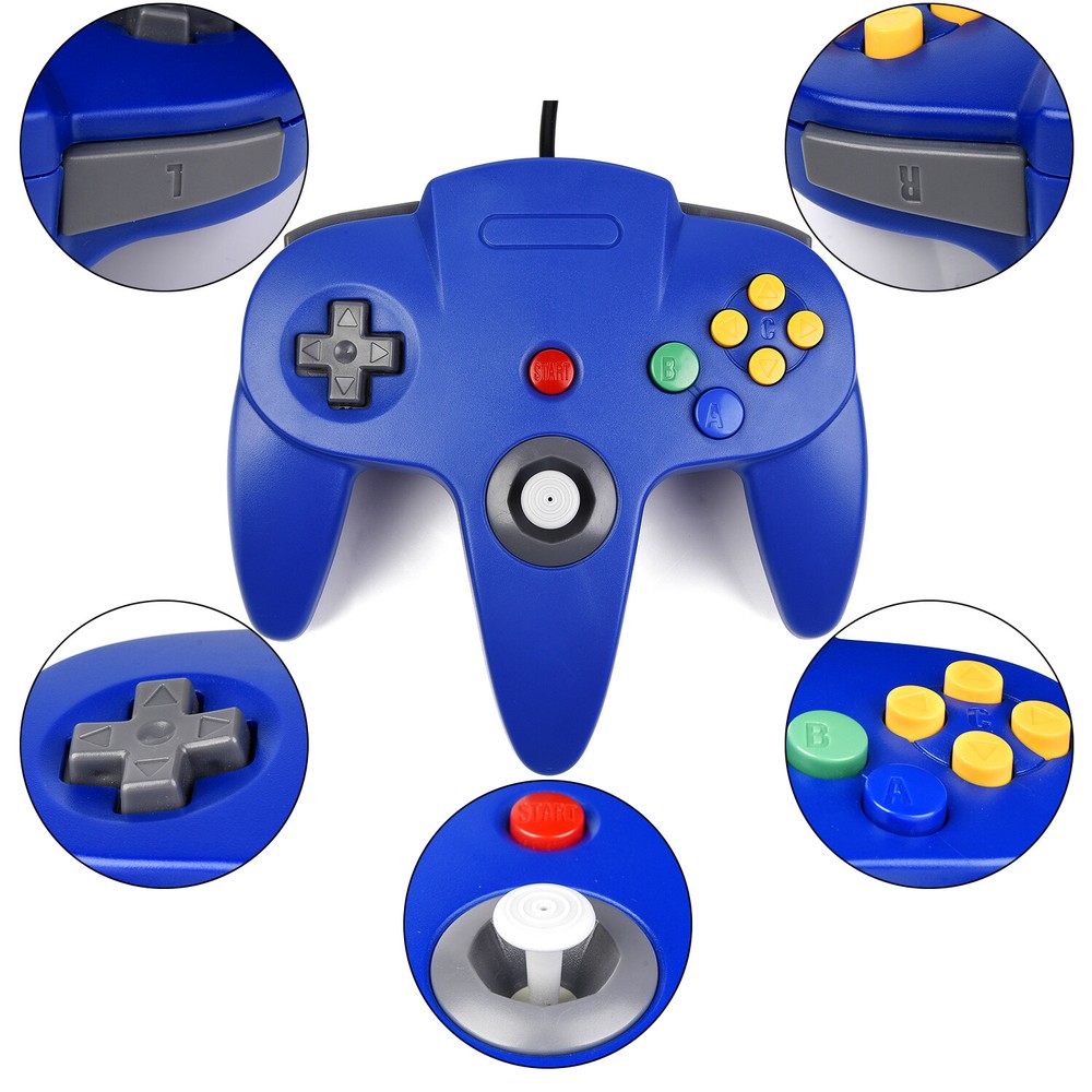 Wired N64 Controller For Nintendo 64 Video Game Console Gamepad Joystick Joypad