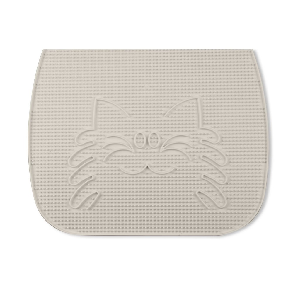 , Trackless Cat Litter Mat, White