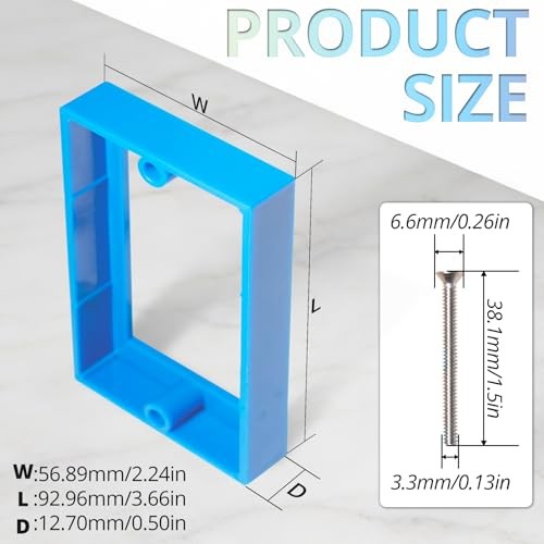 Easy Install Outlet Box Extender with Screws - Electrical Box Extender &