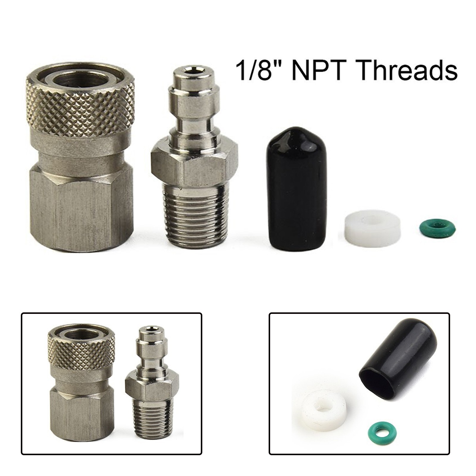 1/8 Npt Thread PCP Quick Disconnect Male & Female Set 8mm Accessories US