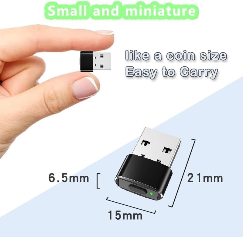 Mouse Jiggler Undetectable Mini with Switch Button Portable Wireless USB Mous...