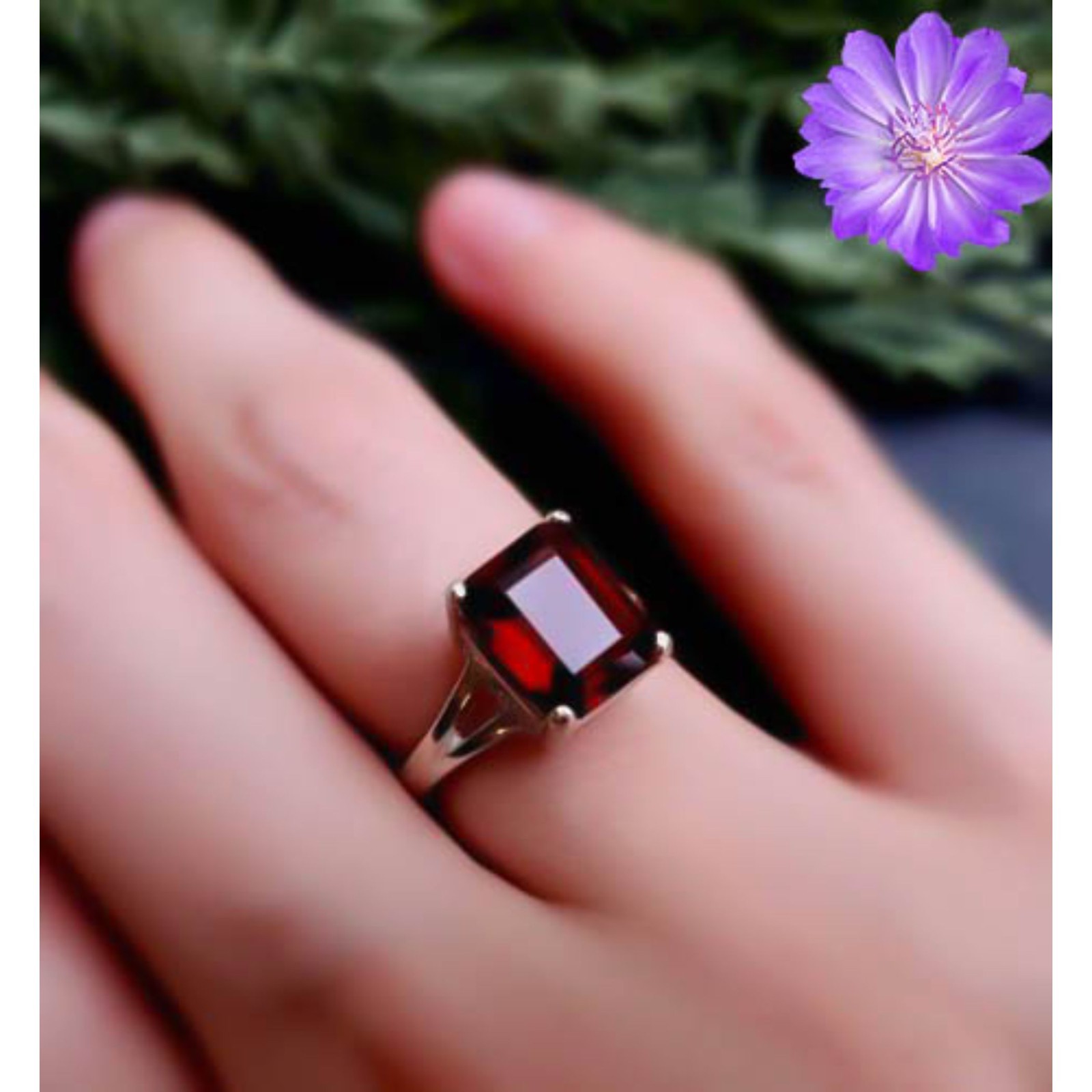Mozambique Garnet Gemstone Handmade 925 Sterling Silver Jewelry Ring All Size