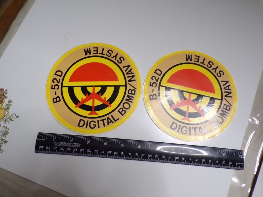 2 Stickers B-52D Digital Bomb Nav System IBM