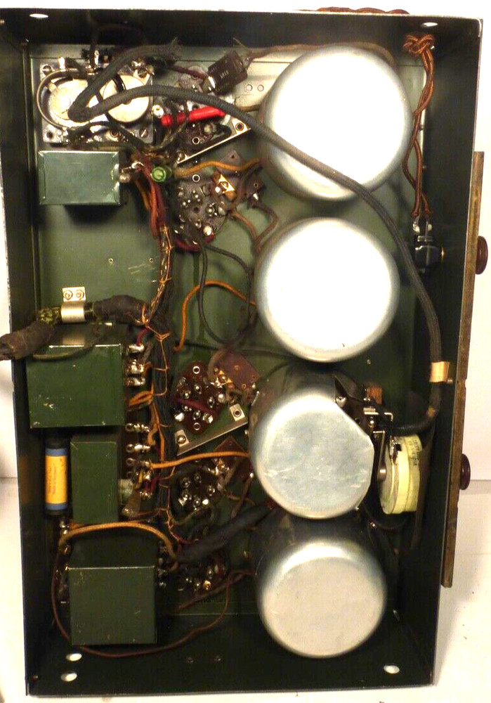 #1 EDISON C-4 RADIO / PHONO: Untested 7R RECEIVER UNIT w/5 TUBES & KNOBS