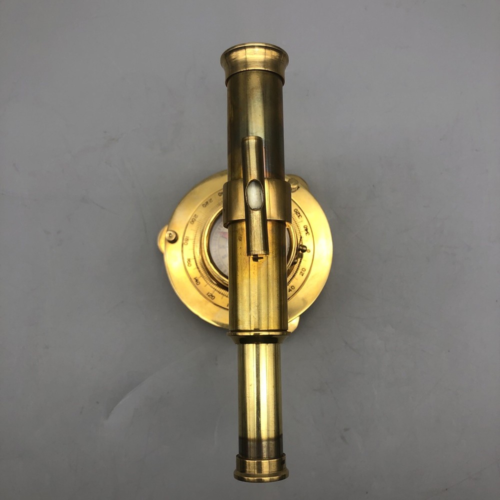 Brass Telescope Compass Feel The Distant Objects Nearer *READ