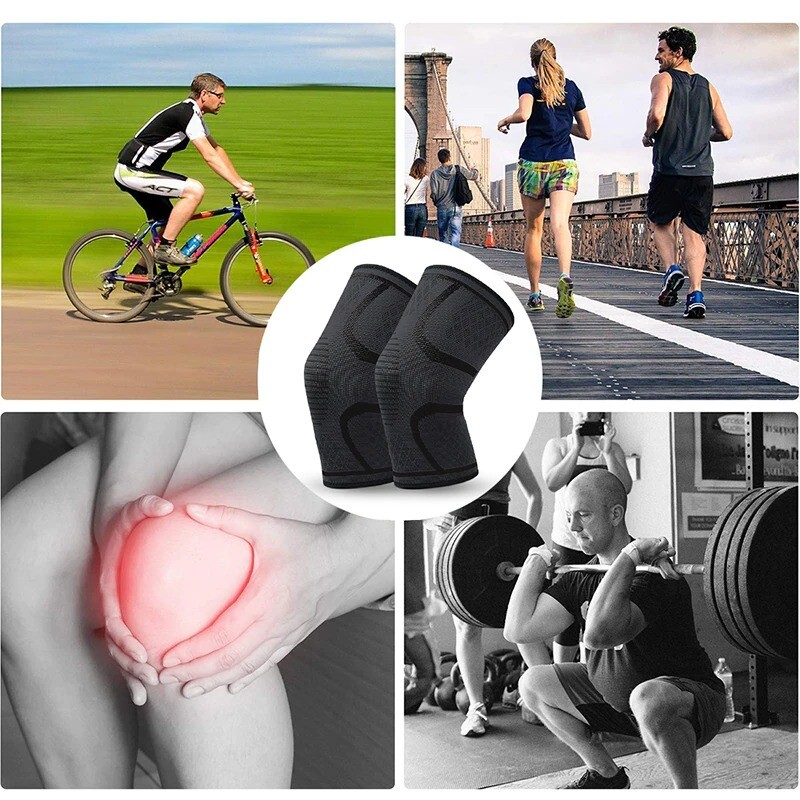 Knee Sleeve Compression Brace Support For Sport Gym Joint Pain Arthritis Relief