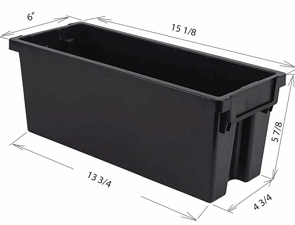6 Storage Bins, Heavy-Duty Industrial Grade Plastic Stackable Storage Containers