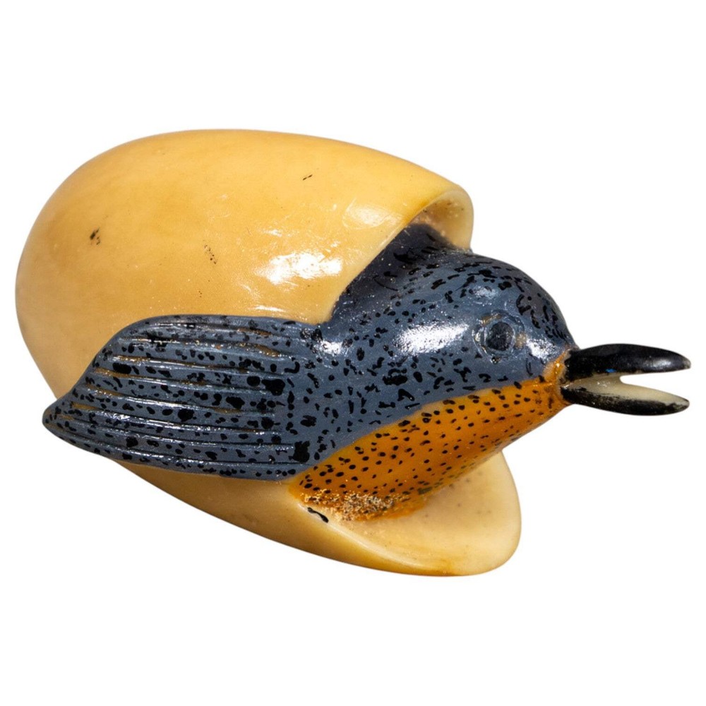 Seed Eater Bird Emerging Egg Tagua Carving