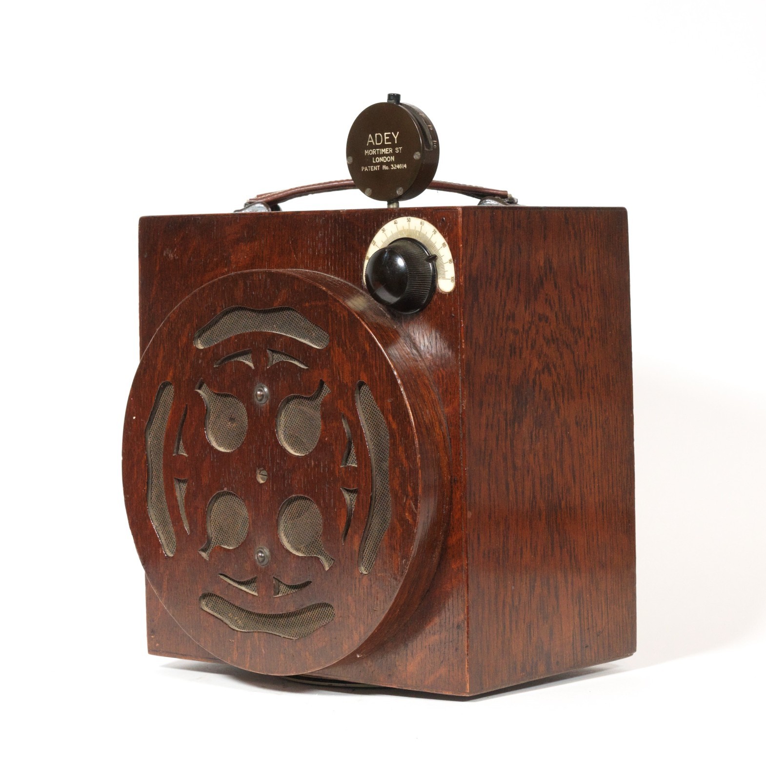 Tiny, Ingenious 1932 Adey All-In-One Portable Radio w/Multi-Function Control Key