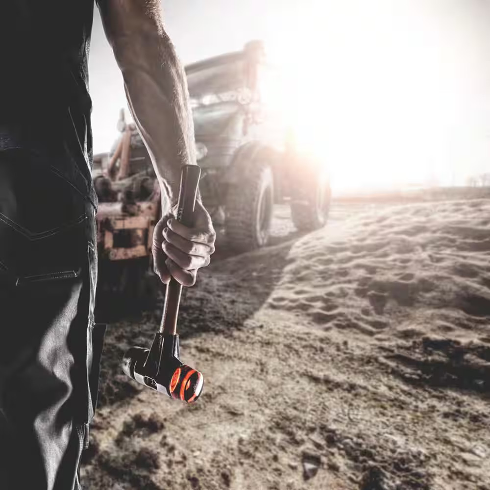 Simplex 50 2.5 Lbs. Mallet with Black Rubber and Red Plastic Inserts