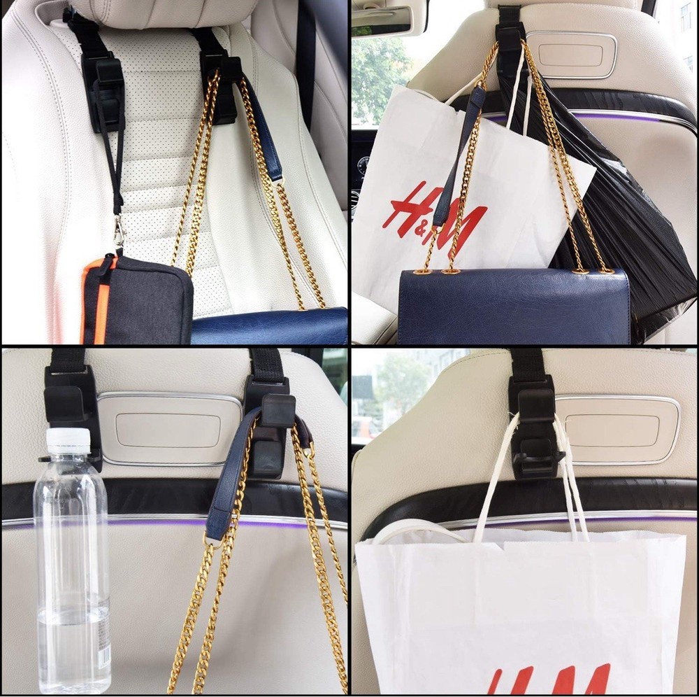 4 Pack Car Backseat Headrest Hook
