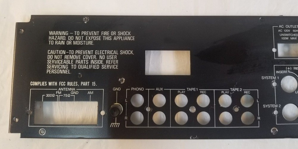 MCS 3236 Modular Component Stereo Receiver BACK PANEL