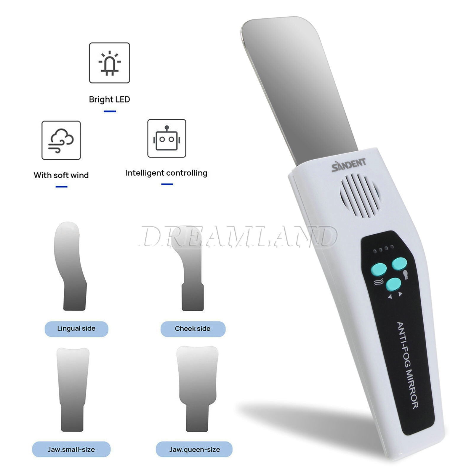 Dental Anti-fog Mirrors Photography Reflector No-Fog LED Automatic Mirrors Kit
