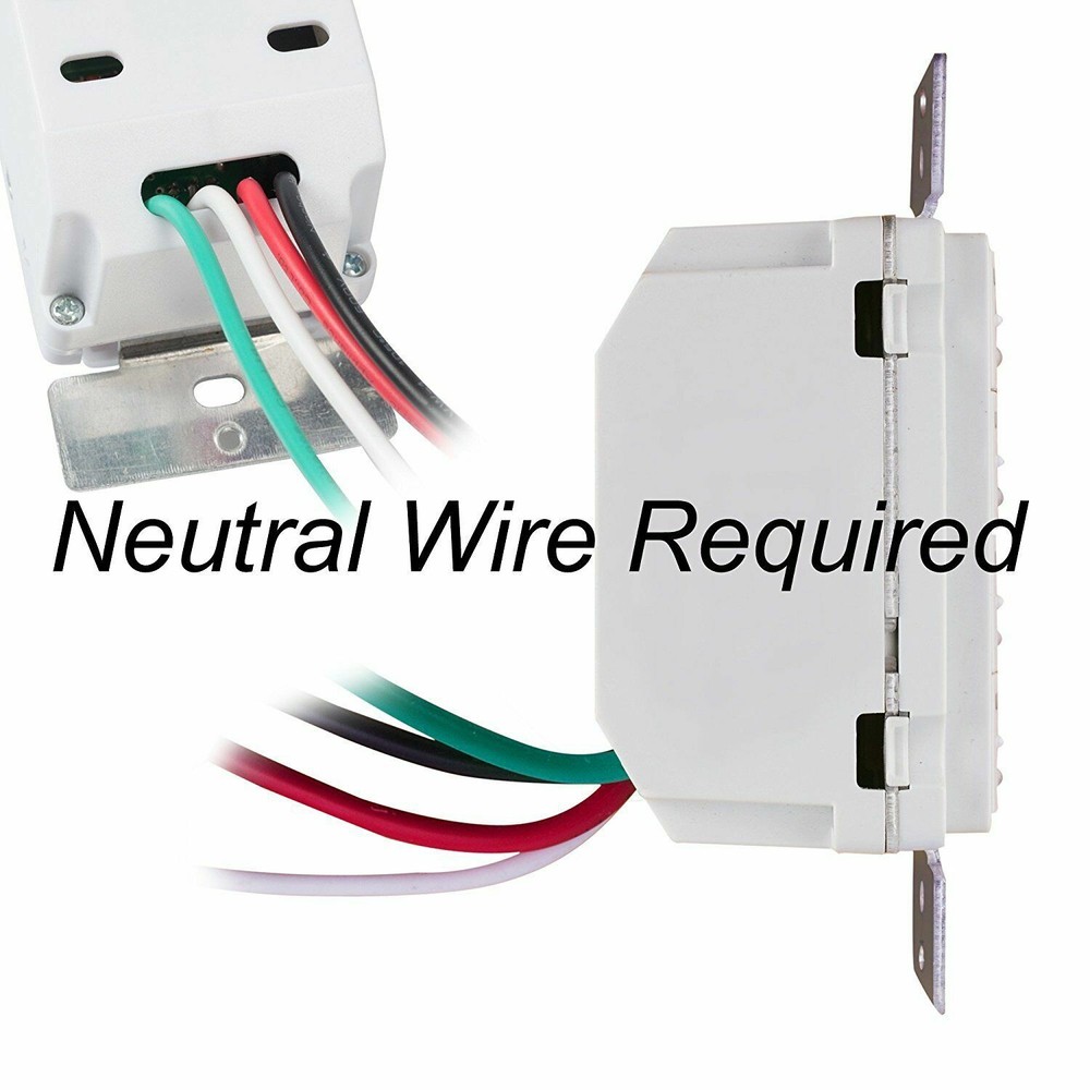 BN-LINK Countdown Digital in-Wall Timer Switch W/ Push Button 5-10-20-30-45-60m