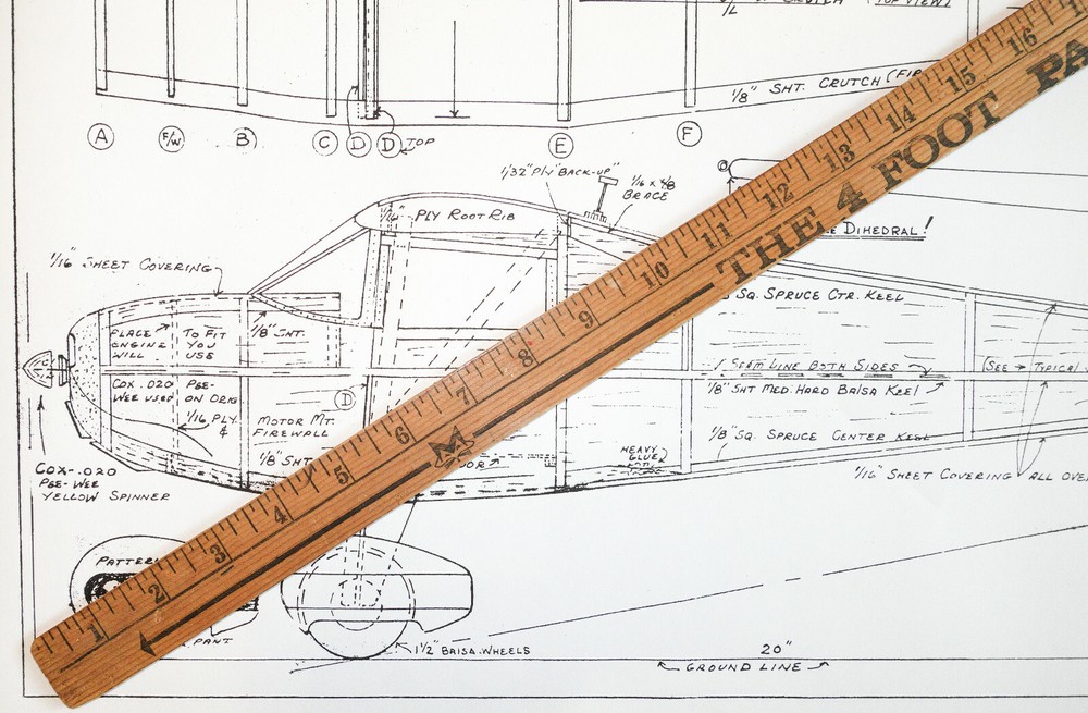 LUSCOMBE 8-A SILVAIRE PLANS + SCALE DOCUMENTATION for 35" FF Scale Model Plane