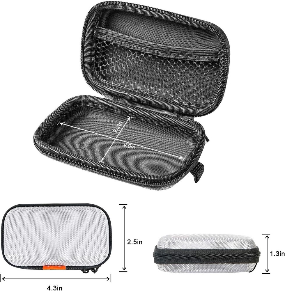 GLCON Small EVA Electronic Carrying Case - Hard Shell Protection Silver