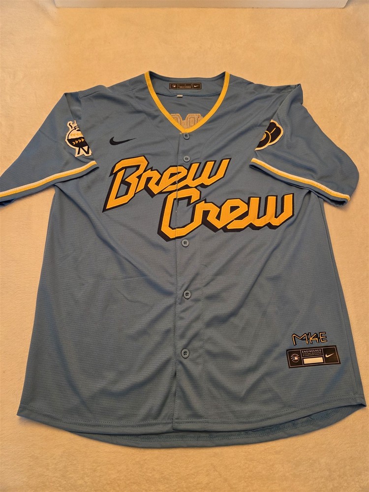 JACOB MISIOROWSKI signed BREWERS custom jersey JSA COA SIZE LARGE