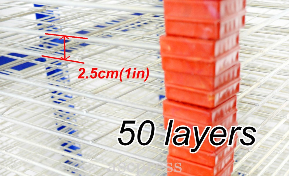 Screen Printing Drying Rack 50 Layers Ink Curing Shelf Movable Tool Multi-layer