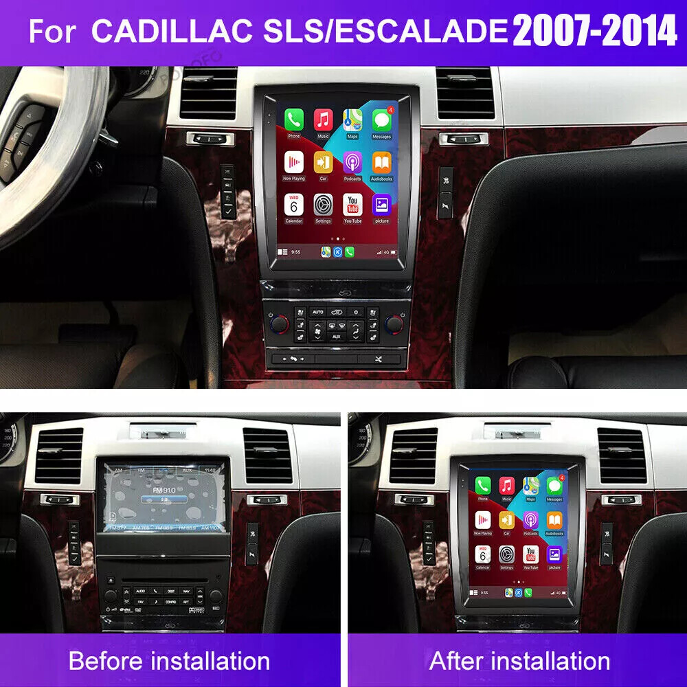 64G Android 14 CarPlay For Cadillac Escalade 2007-2014 Car Stereo Radio GPS Navi