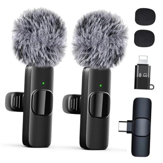 Professional Wireless Lavalier Microphone for iPhone, iPad, Android Phone,