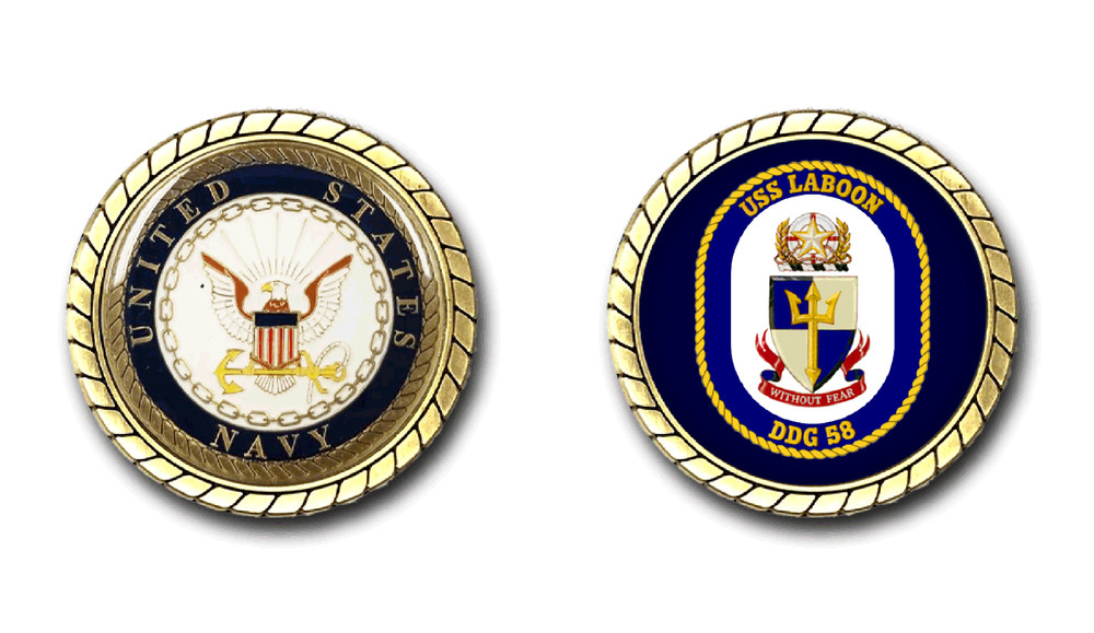 USS Laboon DDG-58 Crest Challenge Coin