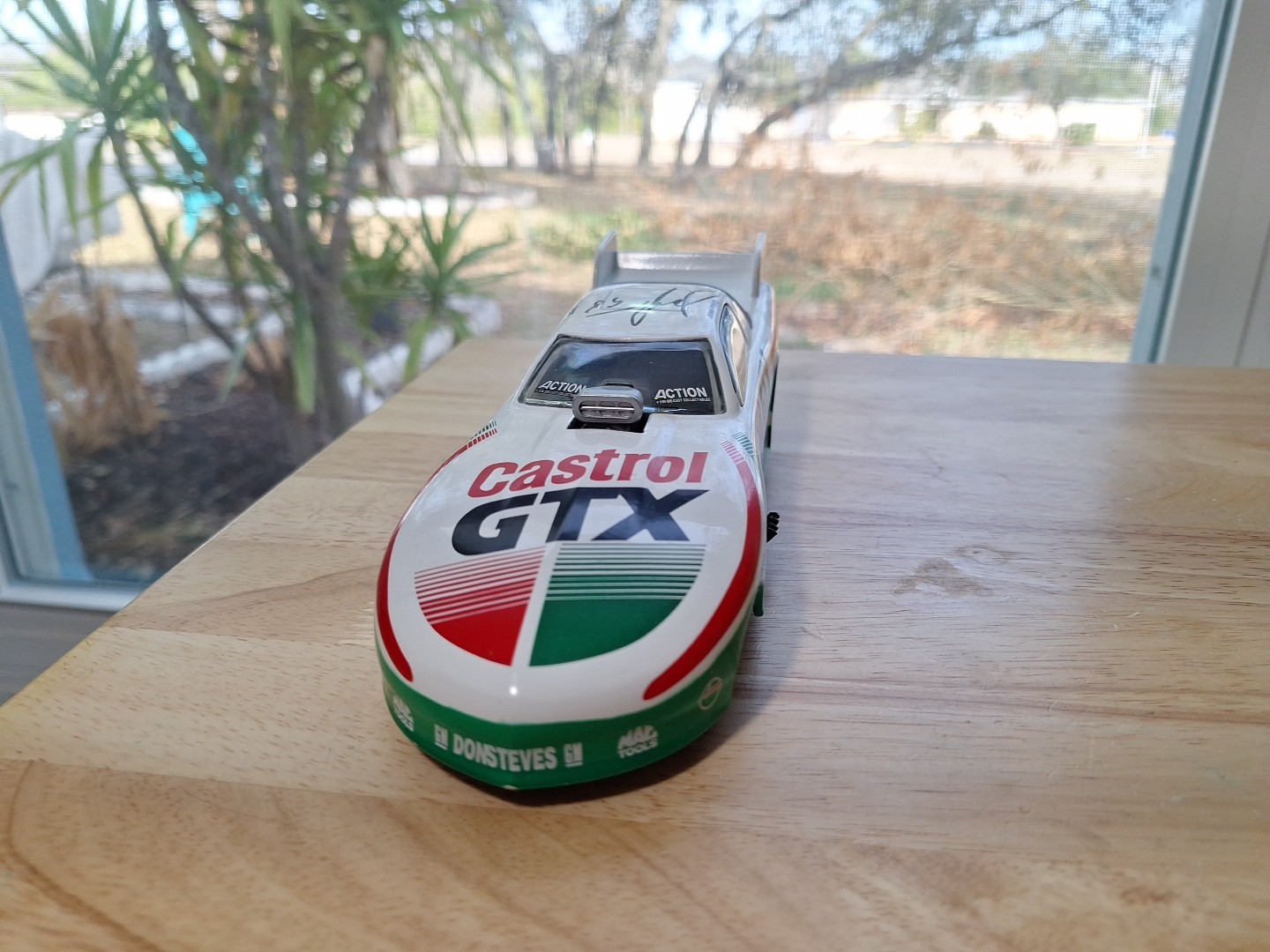 John Force Signed 1997 1/24 Diecast NHRA Winners Circle Funny Car No Fear