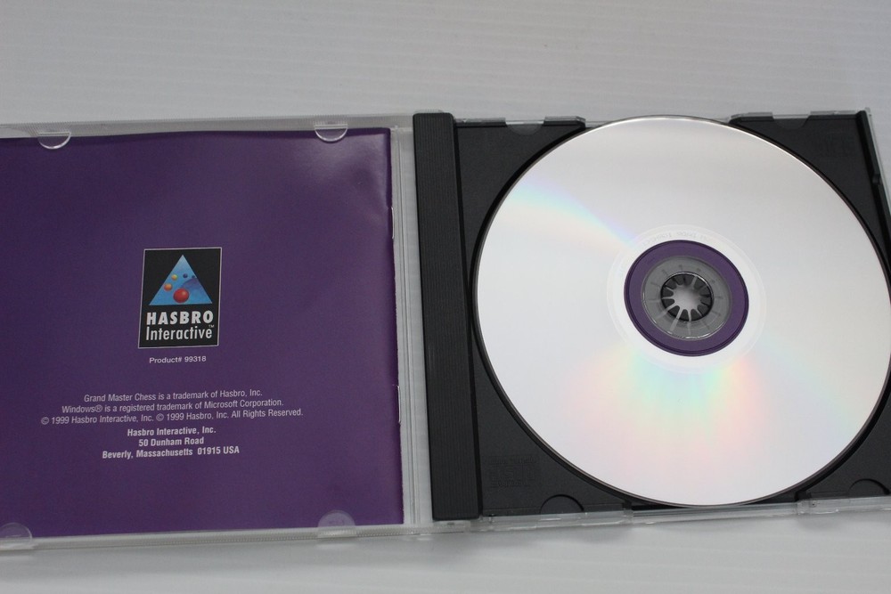 Grand Master Chess Checkers Backgammon Software PC CD-ROM Hasbro
