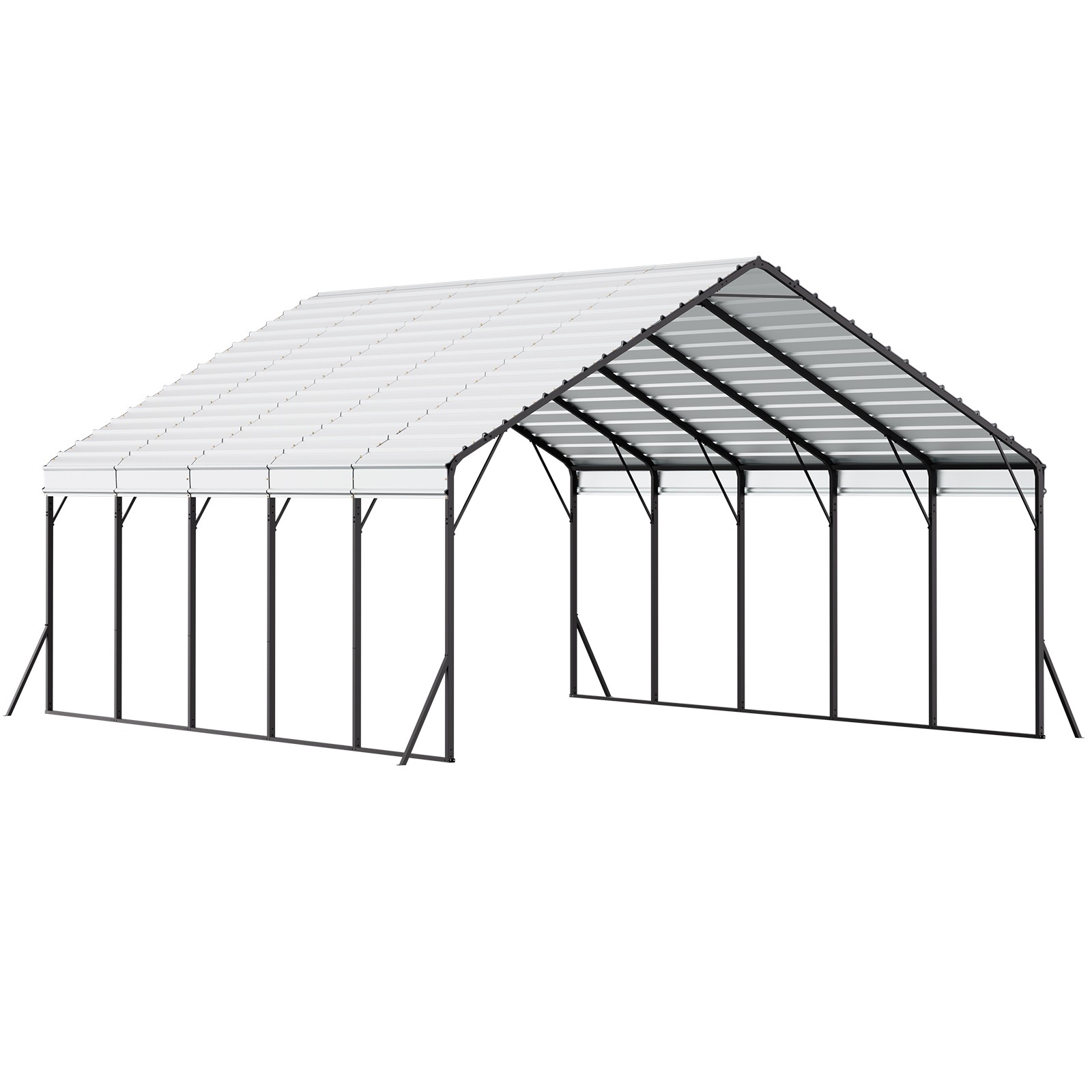 VEVOR 20 x 24 ft Heavy Duty Metal Carport Outdoor Boat Shelter