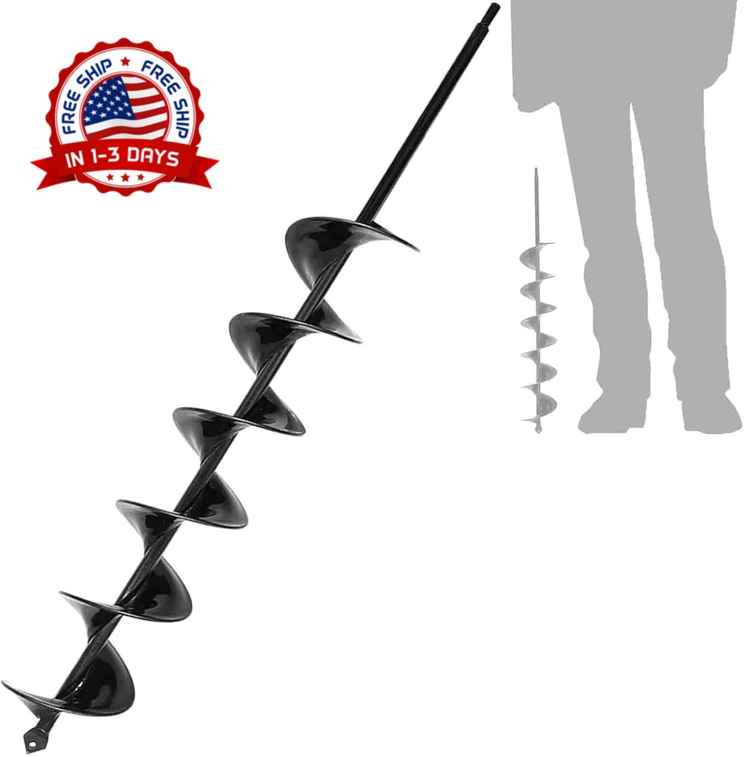 3x24-Inch Planting Auger Drill Bit for 3/8 Hex Drill, New