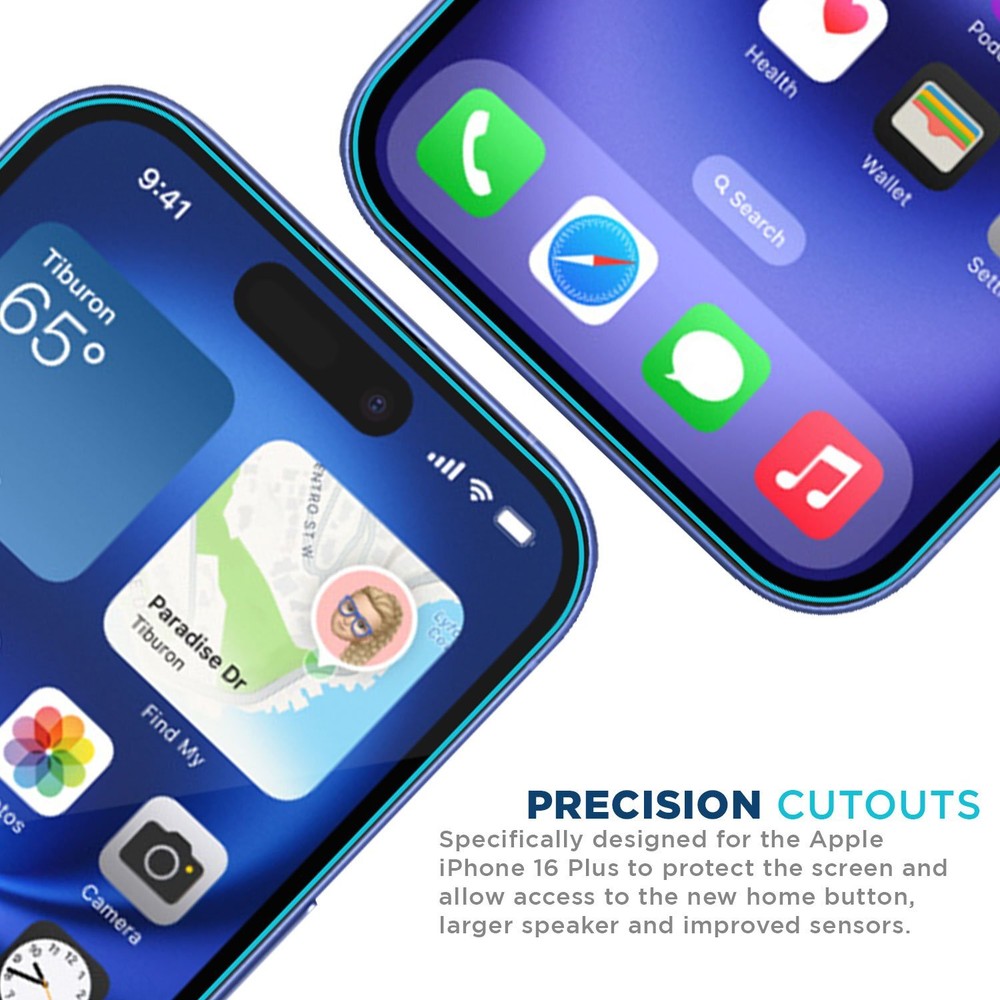 Tech Armor Ballistic Glass Protector for iPhone 16 Plus - 3 Pack
