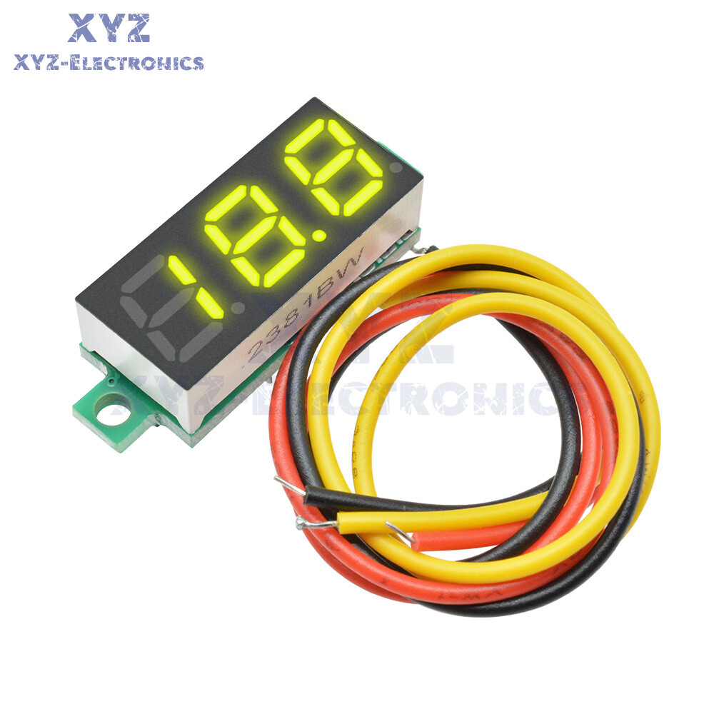 10pc DC 0-100V Mini 0.28 inch 3-Digital Voltmeter LED Voltage Panel Meter 3-Wire