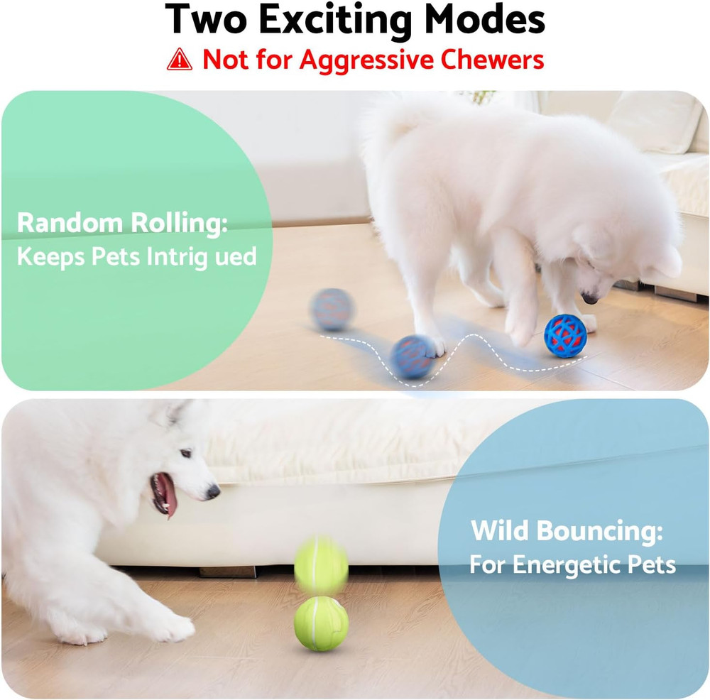 Interactive Dog Toys – Durable Automatic Bouncing & Vibrating Interactive Dog Ba