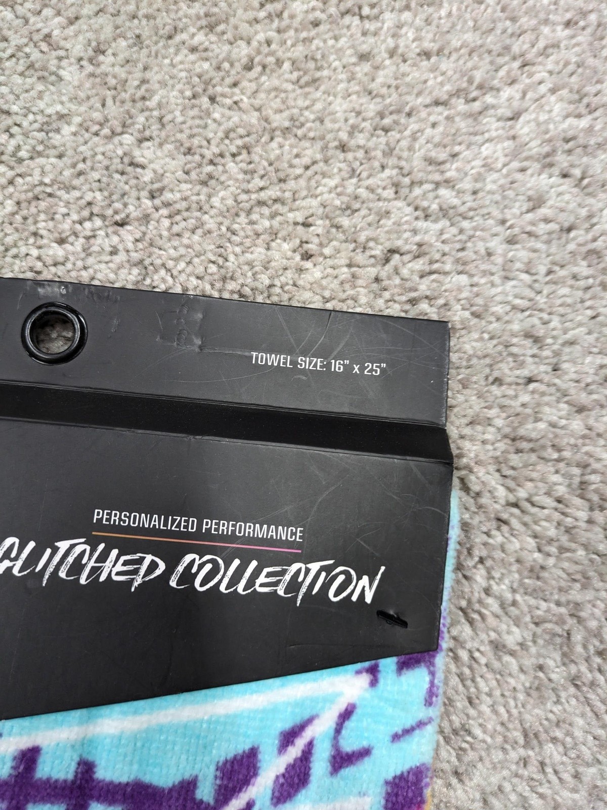 Gatorade GX Glitched Collection Sports Towel 16x25 Purple Cotton Gym Workout