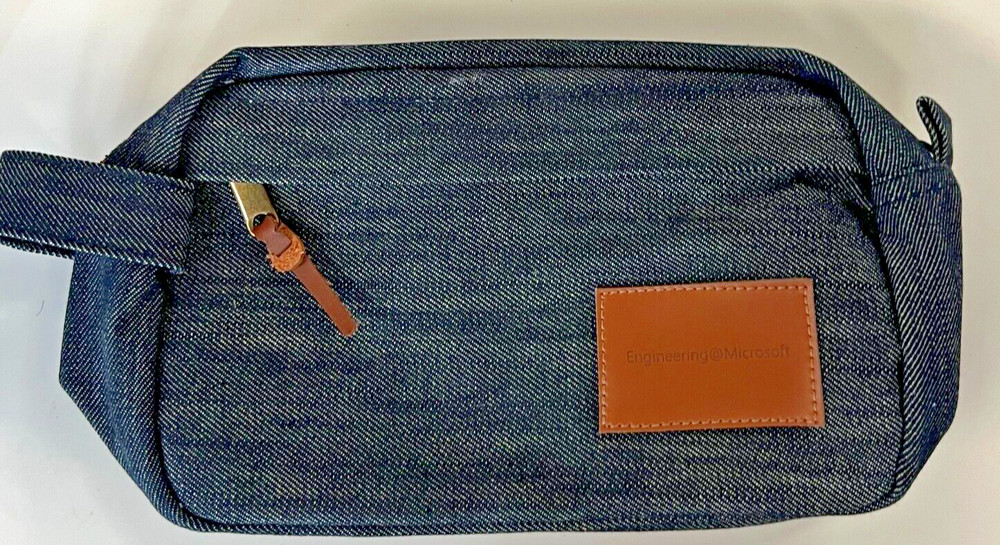 Dopp Kit Microsoft toiletry engineering engineering@microsoft travel bag denim