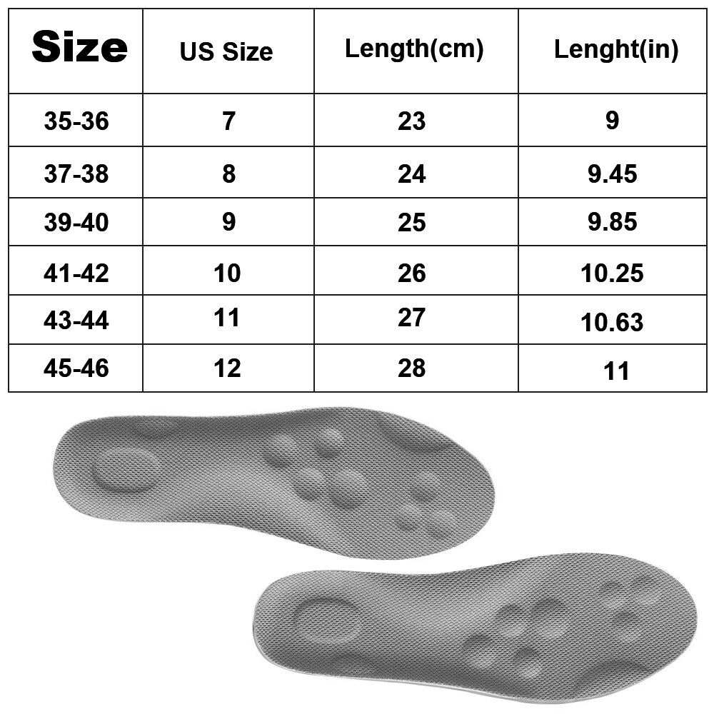 1/2/4Pairs 4D Memory Cloud Technology Insole Super Soft Ultra Comfort Foam Sport