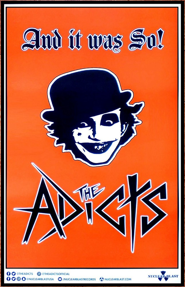 THE ADICTS And It Was So! Ltd Ed RARE Tour Poster! UK Punk Rock New Wave Indie