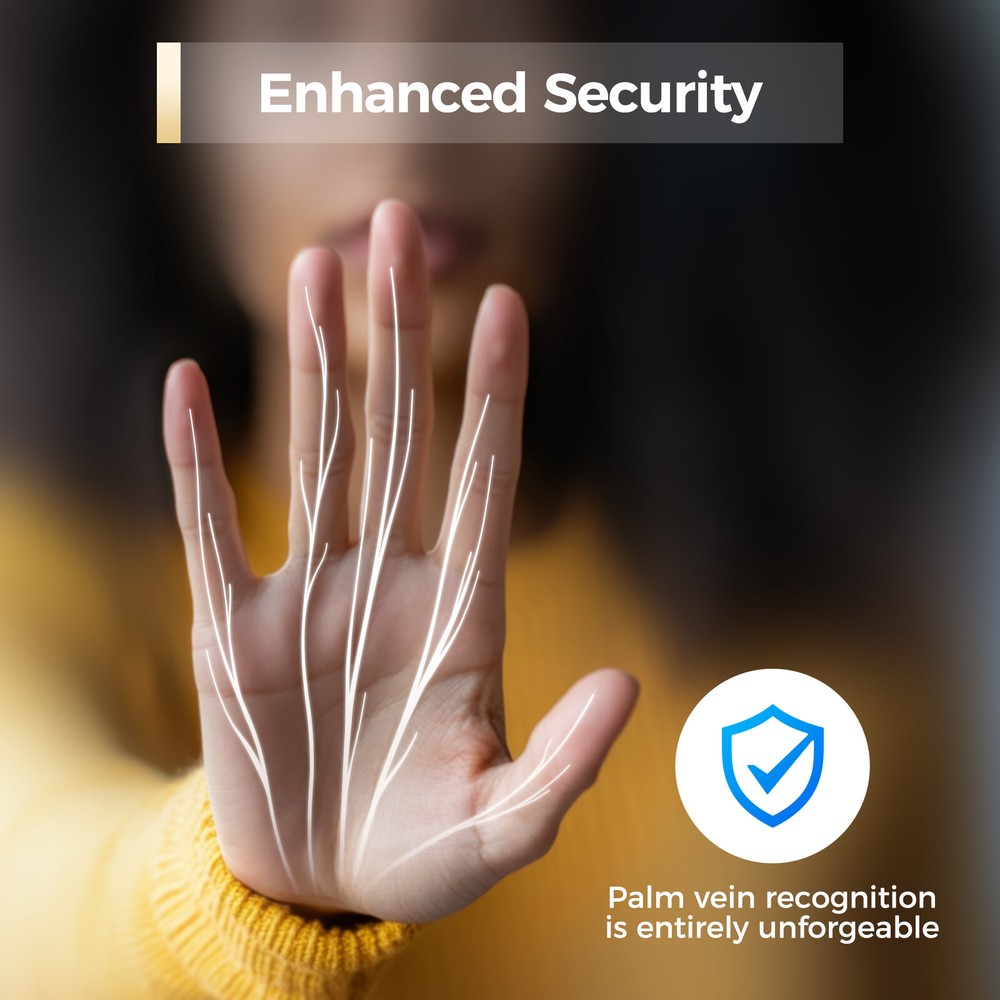 ARPHA Keyless Palm Recognition Smart Door Lock Digital Keypad Deadbolt+Knobs APP