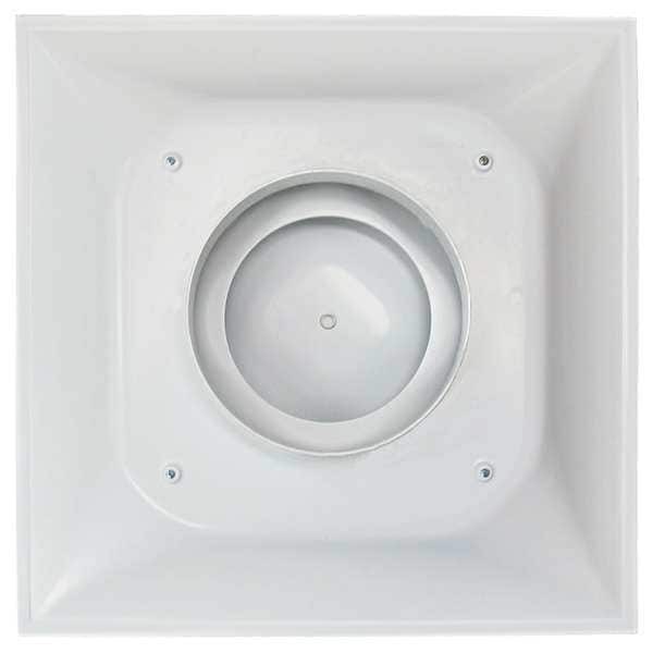American Louver Str-Pq-10W 10 In Square Square Plaque Diffuser, White
