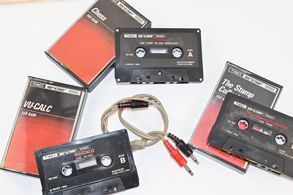 Timex Sinclair 1000 Bundle 16K RAM Tapes Books Untested 1982 PC