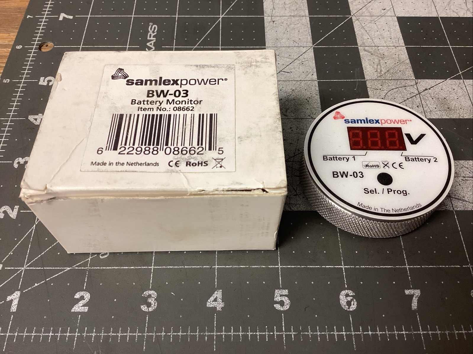 SAMLEX POWER BATTERY MONITER BW-03 08662 (LXE22V)