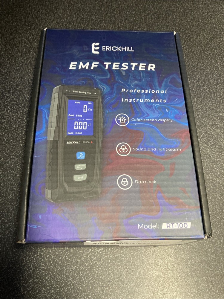 ERICKHILL Digital Electromagnetic Radiation Detector EMF Meter LCD Display-RT100
