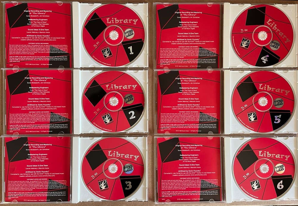 Sonic Foundry Loops for ACID The Library 6 Disc Set