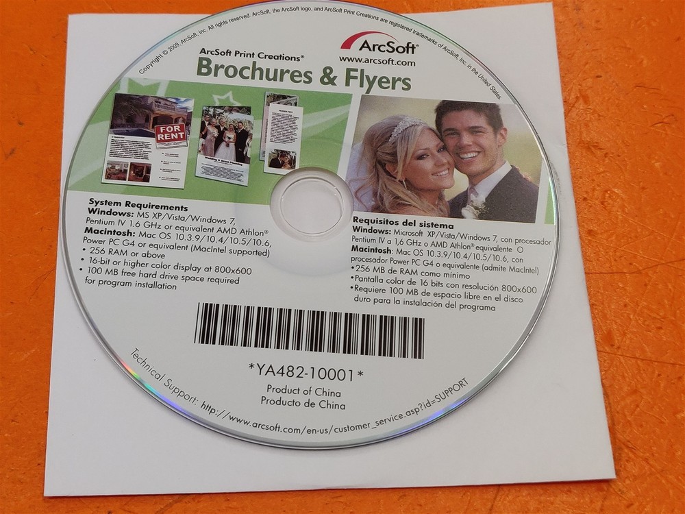 ⭐️⭐️⭐️⭐️⭐️ PC Software CD Disc ArcSoft Brochures & Flyers for Window/Mac