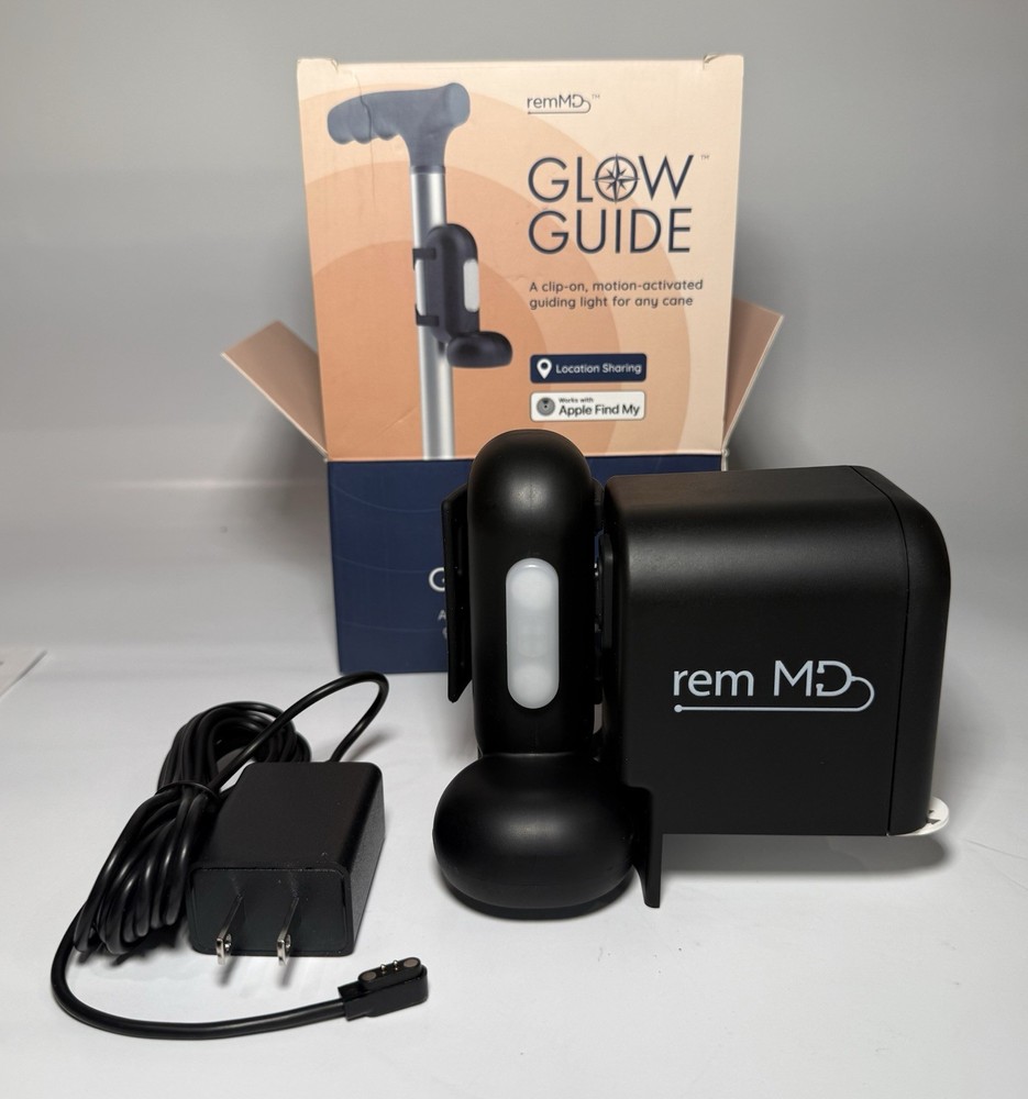 Smart Rechargeable Light W/Tracker Apple Compatible For Walking Cane Walker