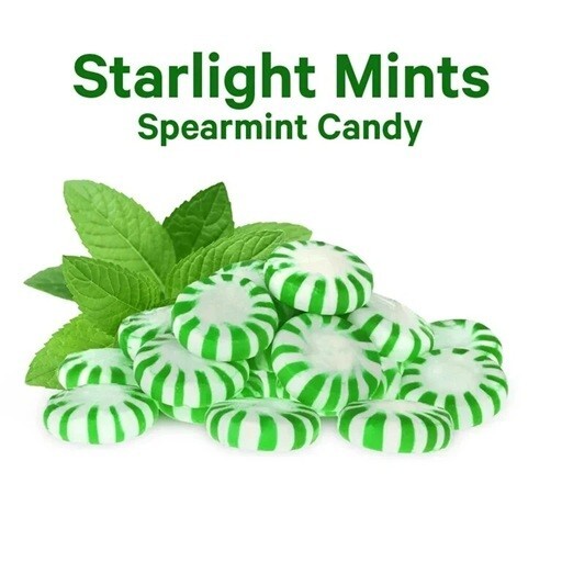 Spearmint Starlight Mints, Individually Wrapped, Bulk Hard Candy (2 Pounds)