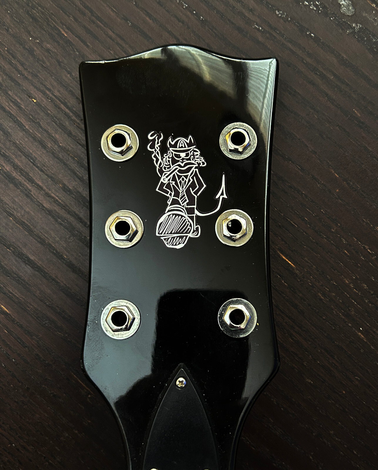 AC/DC Angus Young Prototype SG Guitar Headstock Logo Vinyl Sticker Decal