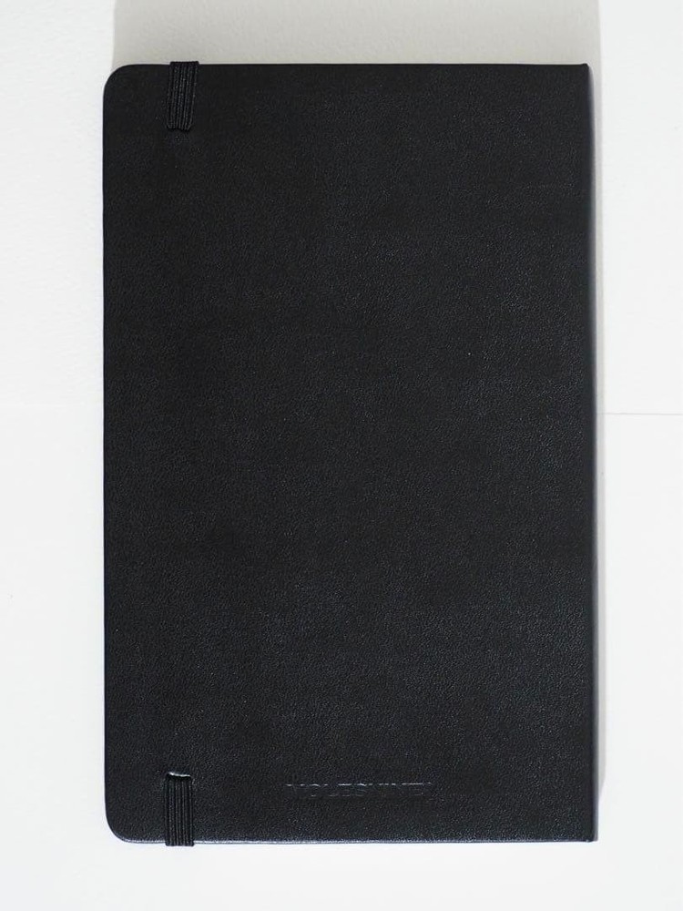 Opened and MOLESKINE plain notebook 1 book