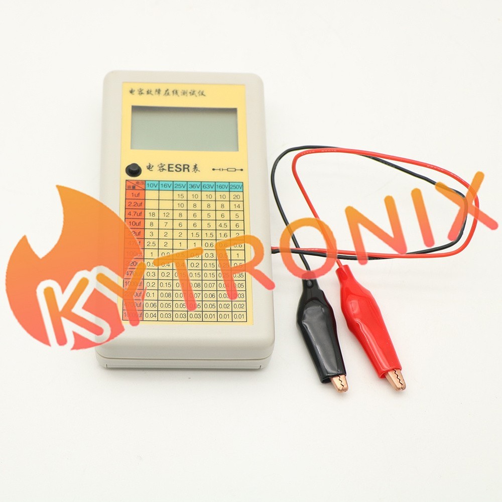 Digital LCD ESR Capacitance Ohm Meter In Circuit Tester