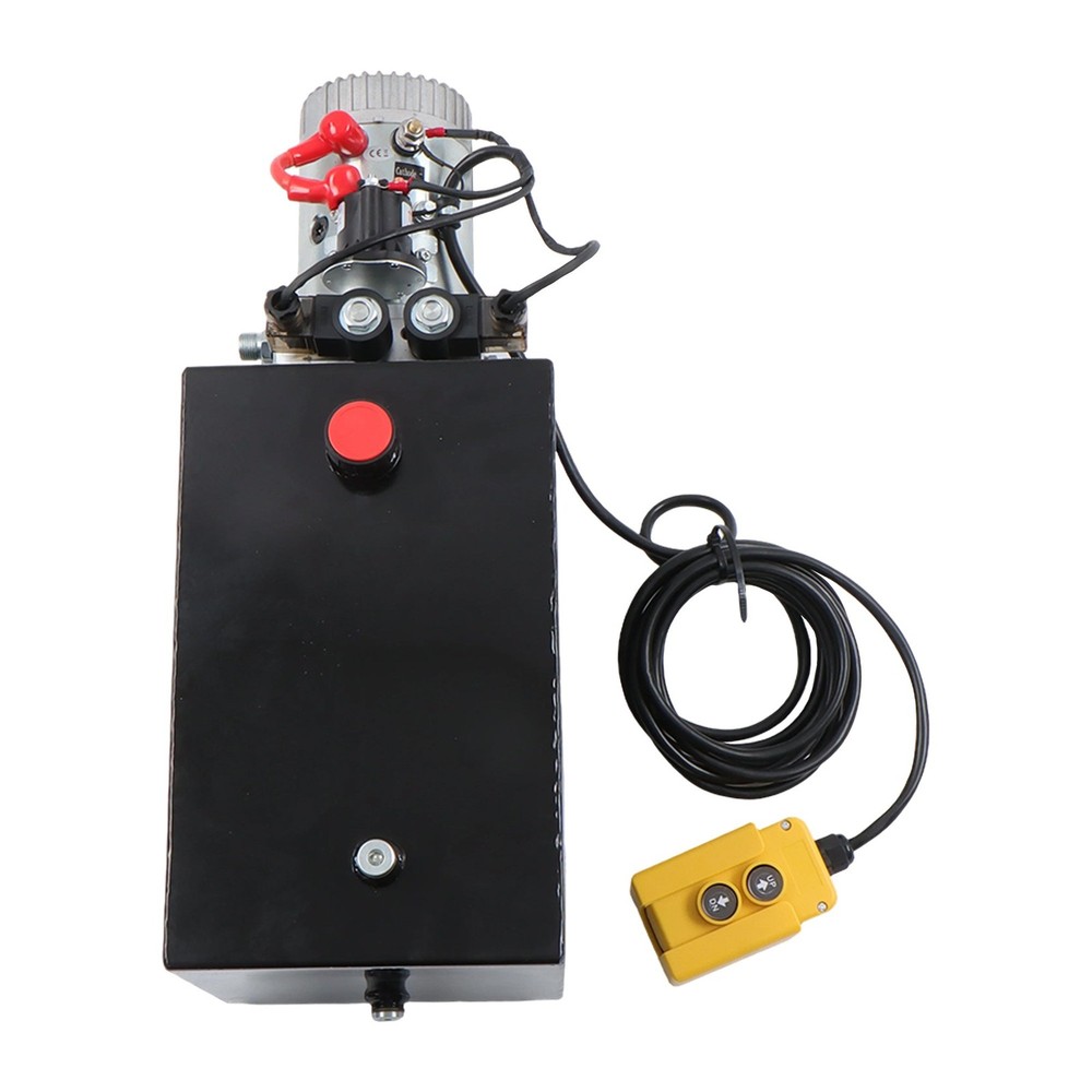15 Quart Double Acting Hydraulic Pump Dump Trailer Power Unit DC 12V Unit Pack