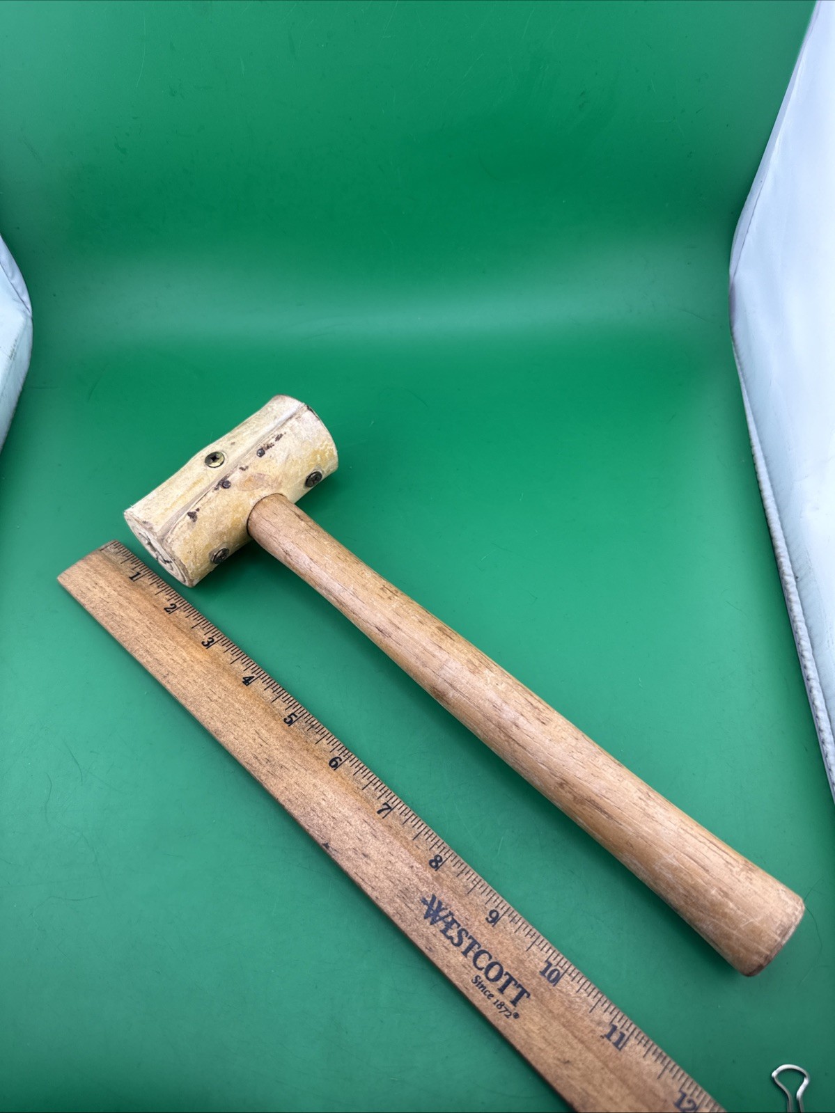 Rawhide Mallet 8.2 oz Total Weight 1-3/4”x3" 11-1/4” Long Medium size See Photos